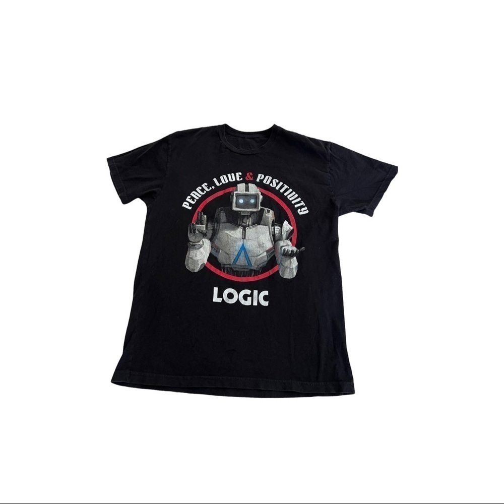 Logic Peace Love and Positivity Tee Size Medium